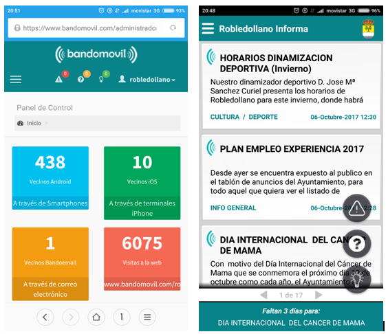 Imagen 15/10/2017 2º AÑO UTILIZANDO LA APP BANDO MOVIL ' Robledollano informa '